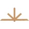 Ekena Millwork Kennewick Timber Gable Bracket, Western Red Cedar, 96"W x 44"H x 3 1/2"D x 5 1/2"F, 11/12 Pitch GBW096X44X0406KEN00SWR - alternate 1
